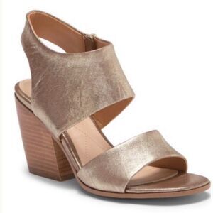 Isola Satin‎ Gold Ravenna Sandal Size 8 B47